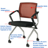 Silla Ergonomica Plegable con Ruedas Austin